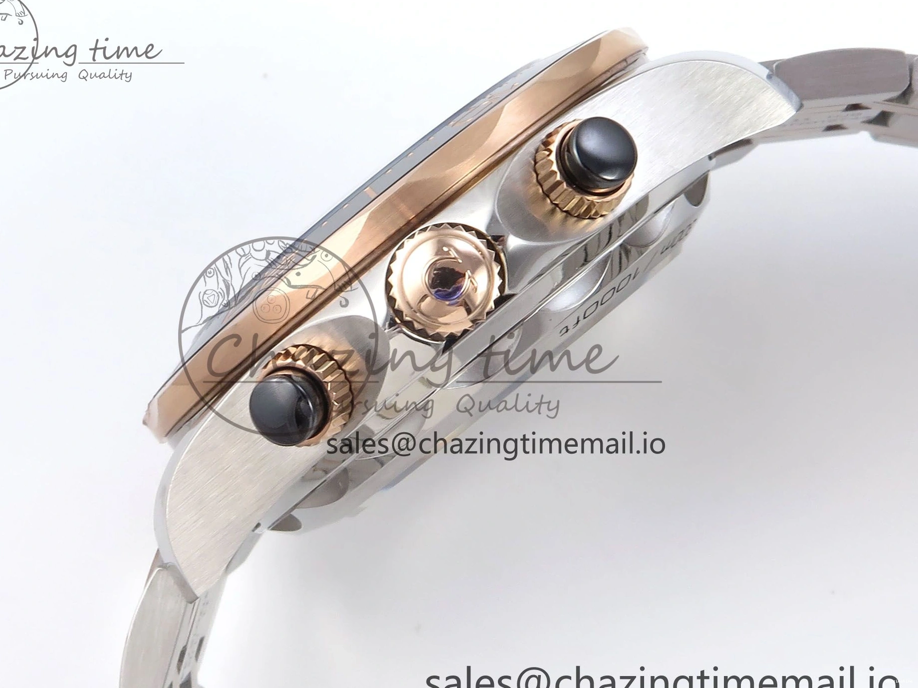 0111 Seamaster 300m Chrono SS YG OMF 1:1 Best Edition Blue Dial on SS YG Bracelet A Popular 7685